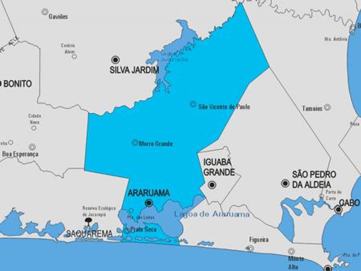 Kaart van de gemeente Araruama