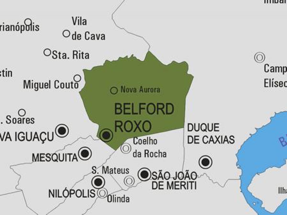 Kaart van Belford Roxo gemeente