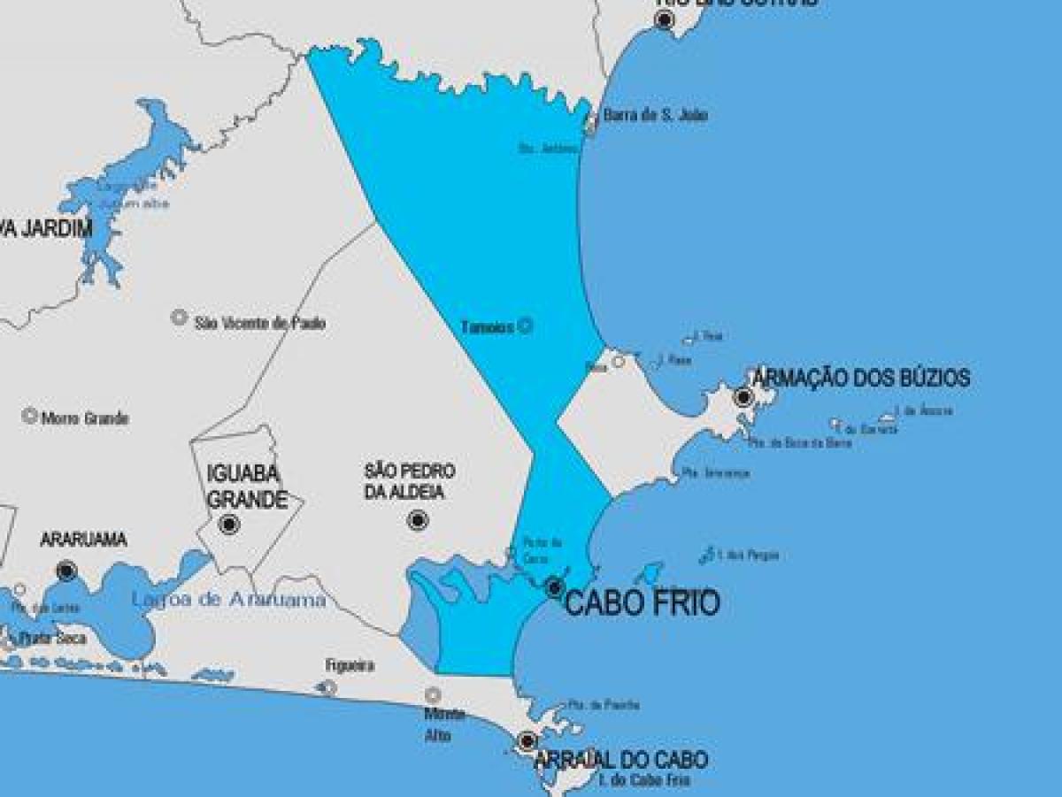Kaart van Cabo Frio gemeente