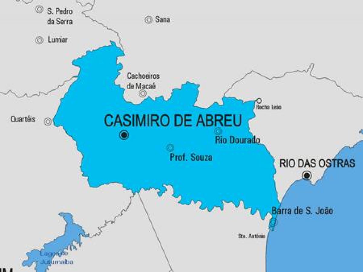 Kaart van Carmo gemeente