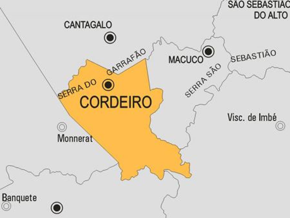 Kaart van de gemeente Cordeiro