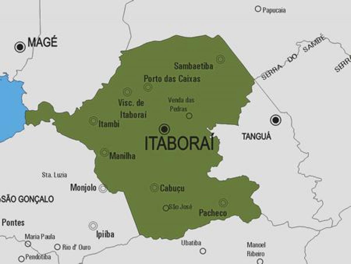 Kaart van de gemeente Itaboraí