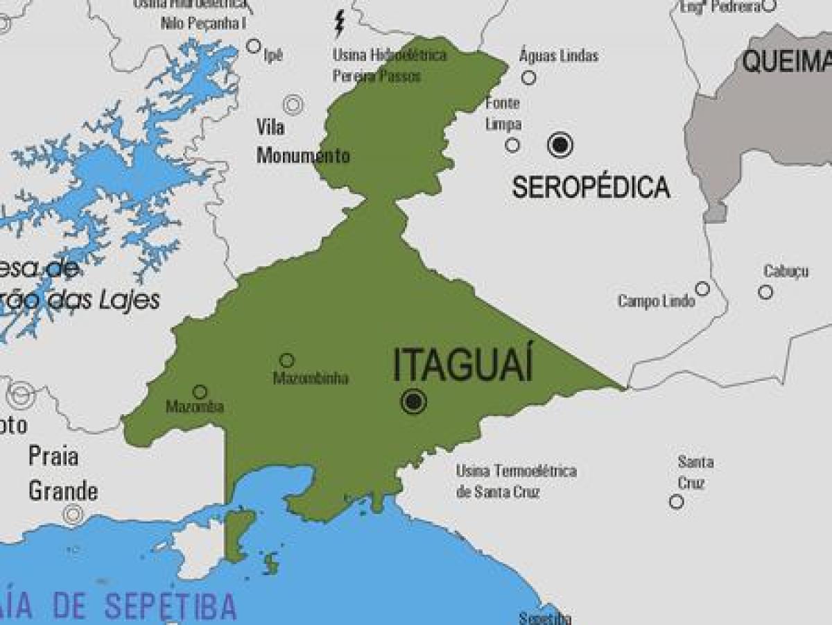 Kaart van de gemeente Itaguaí