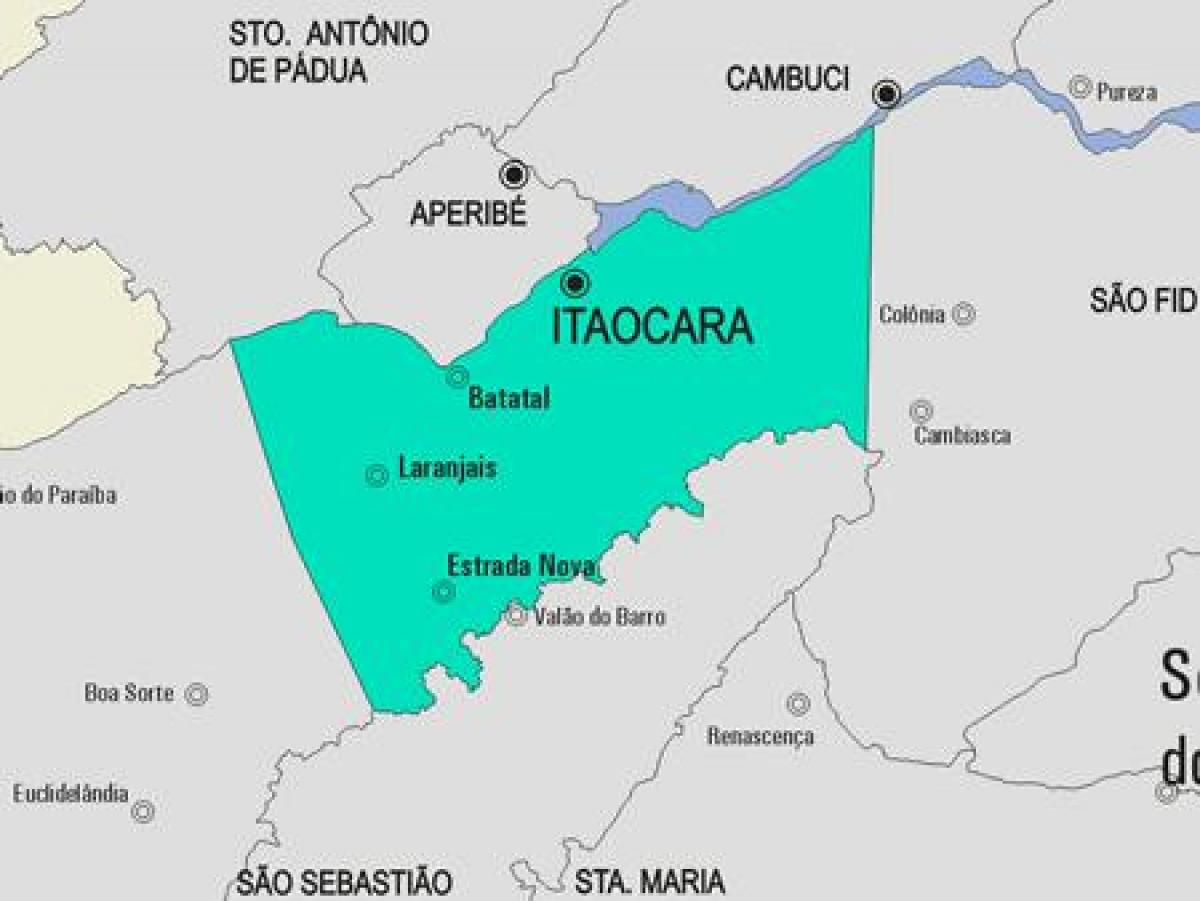 Kaart van de gemeente Itaocara