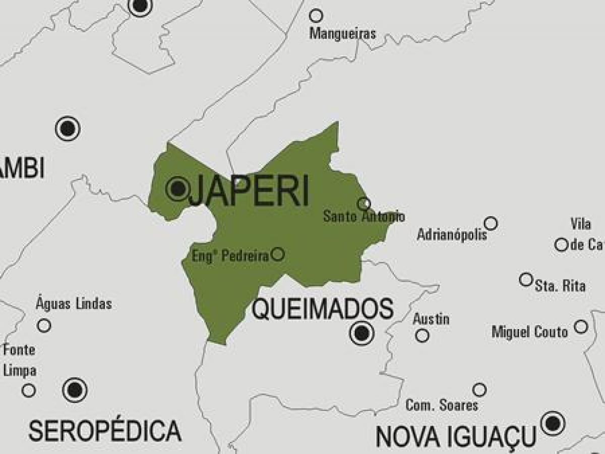 Kaart van de gemeente Japeri