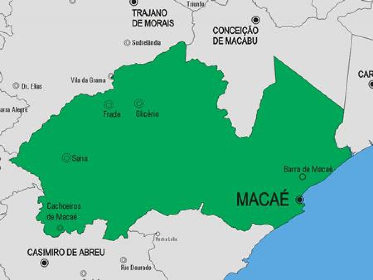 Kaart van Macaé gemeente