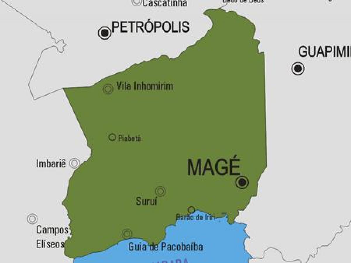Kaart van de gemeente Magé