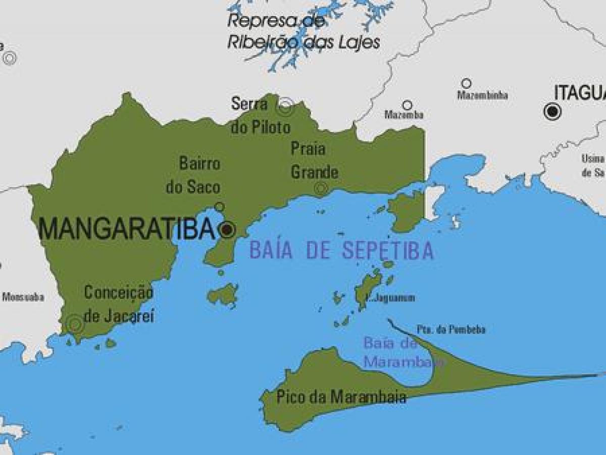 Kaart van de gemeente Mangaratiba