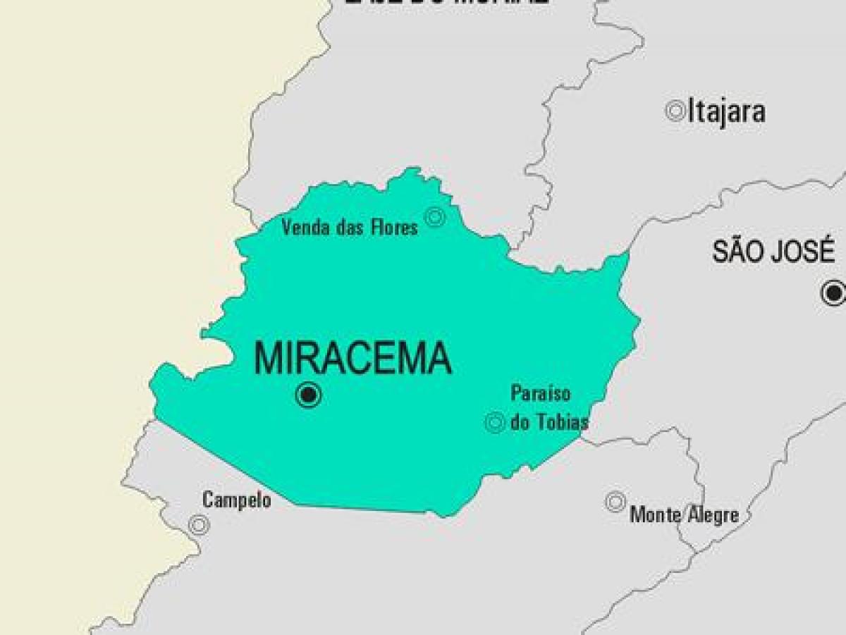 Kaart van Miracema gemeente