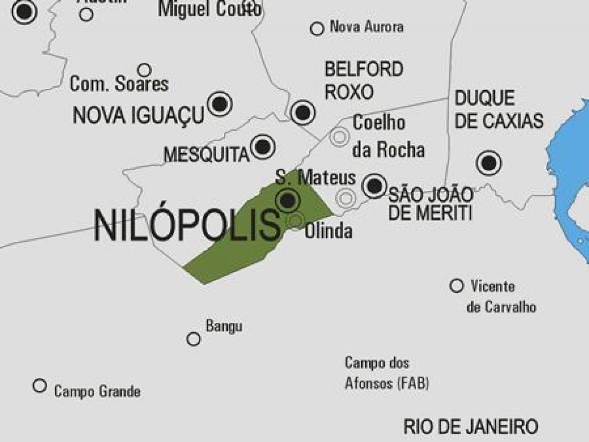 Kaart van de gemeente Nilópolis