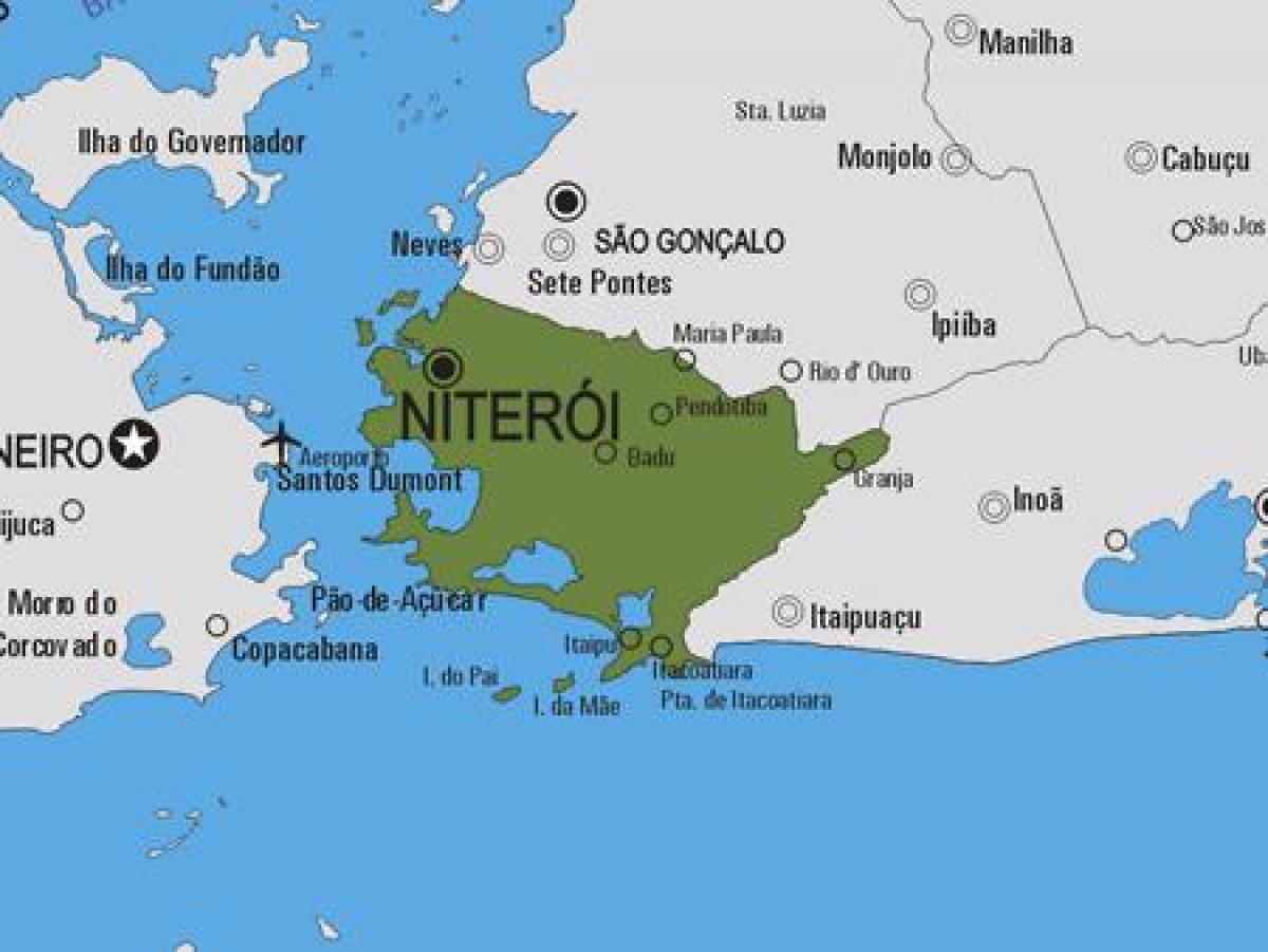 Kaart van Niterói gemeente