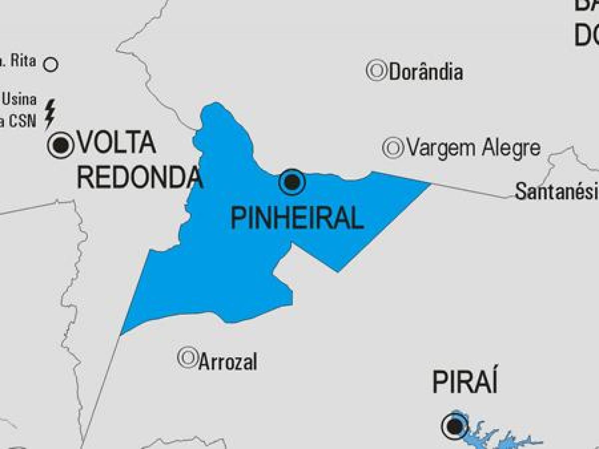 Kaart van de gemeente Pinheiral