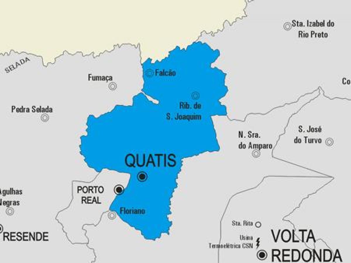 Kaart van de gemeente Quatis