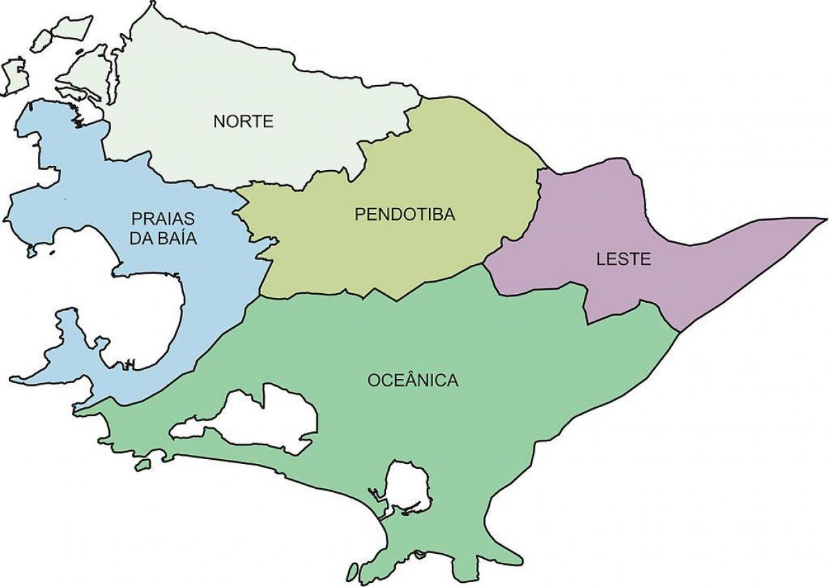 Kaart van Regio ' s Niterói