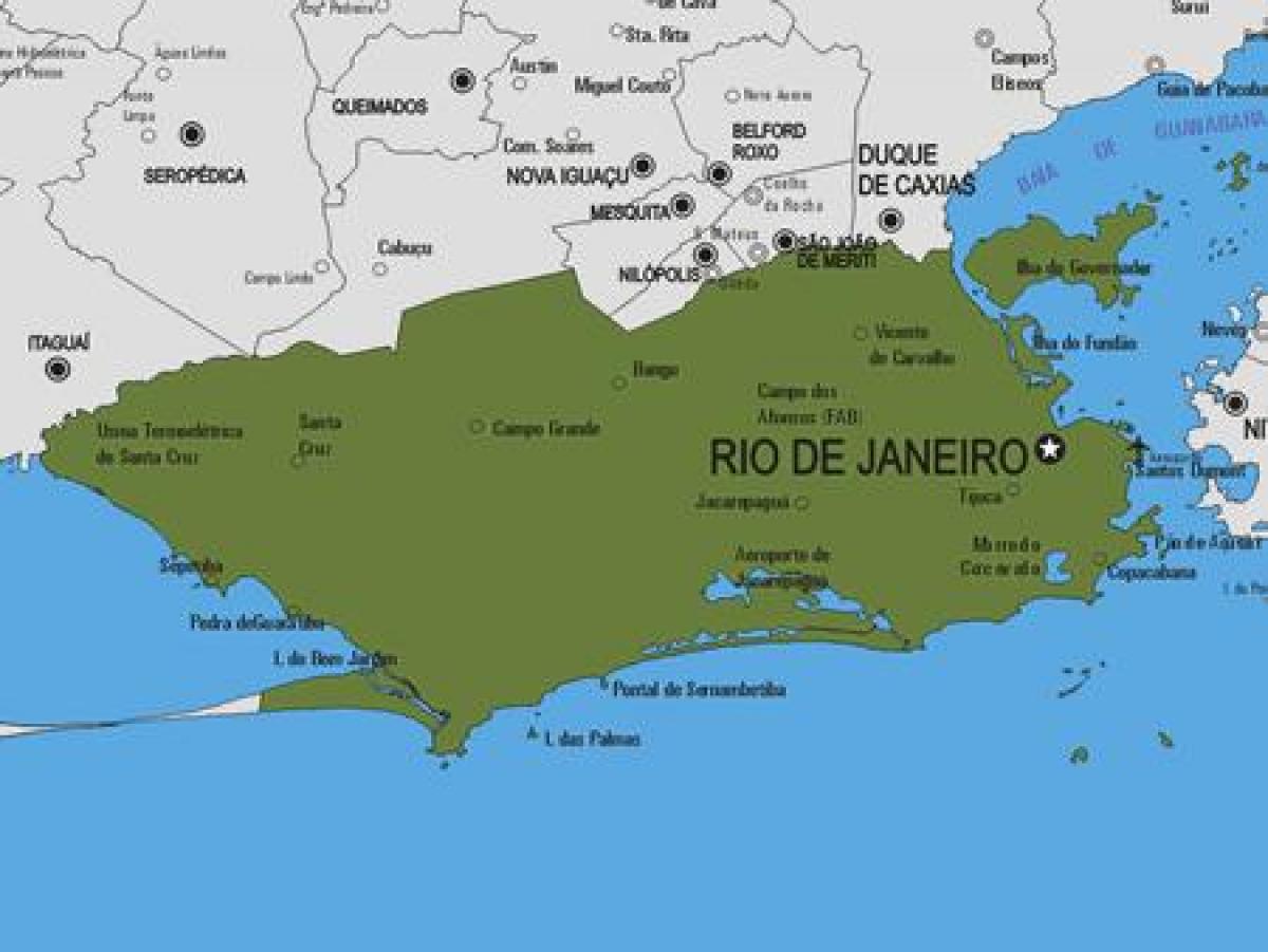 Kaart van Rio Bonito gemeente