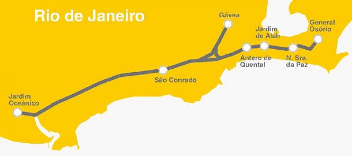 Kaart van Rio de Janeiro metro - Lijn 4