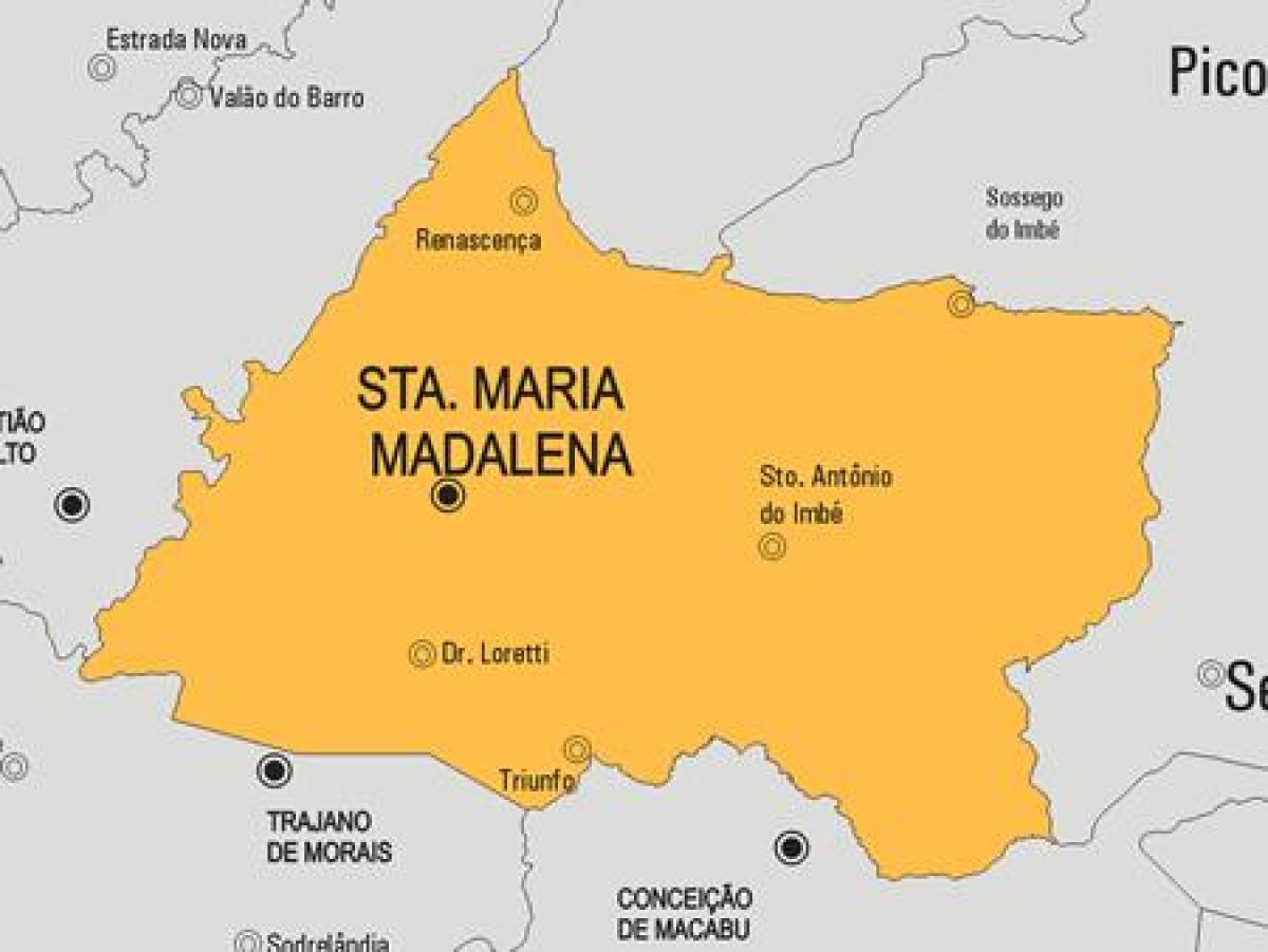 Kaart van Santa Maria Madalena gemeente