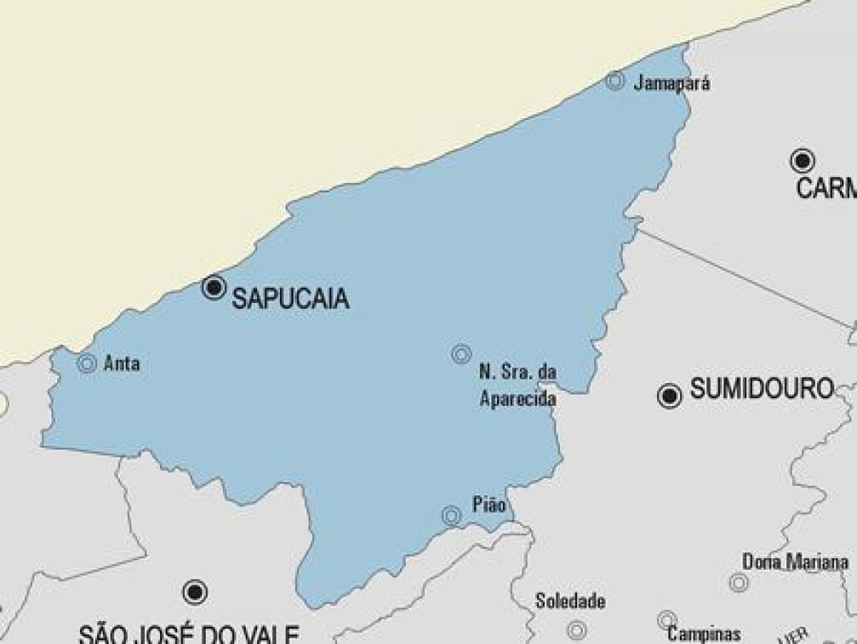 Kaart van de gemeente Sapucaia