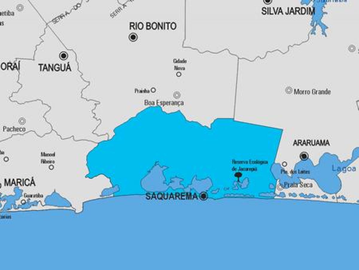 Kaart van de gemeente Saquarema