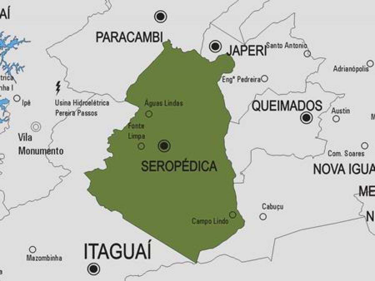 Kaart van de gemeente Seropédica