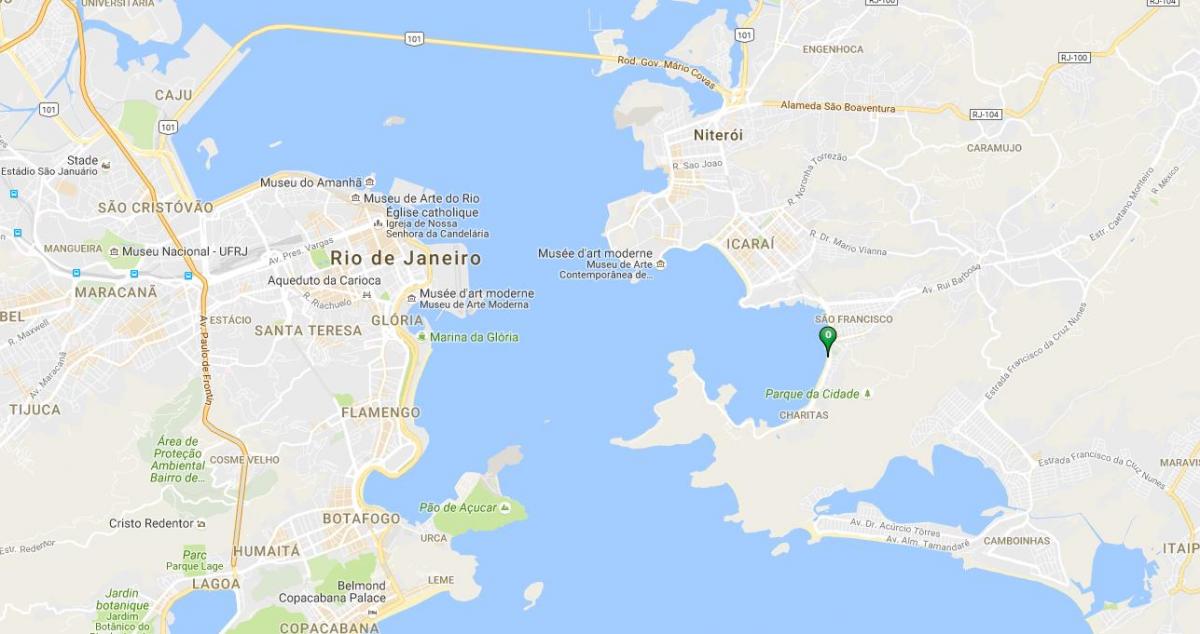 Kaart van strand Charitas