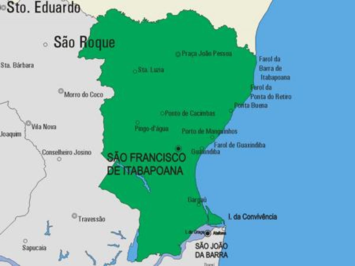 Kaart van São Fidélis gemeente