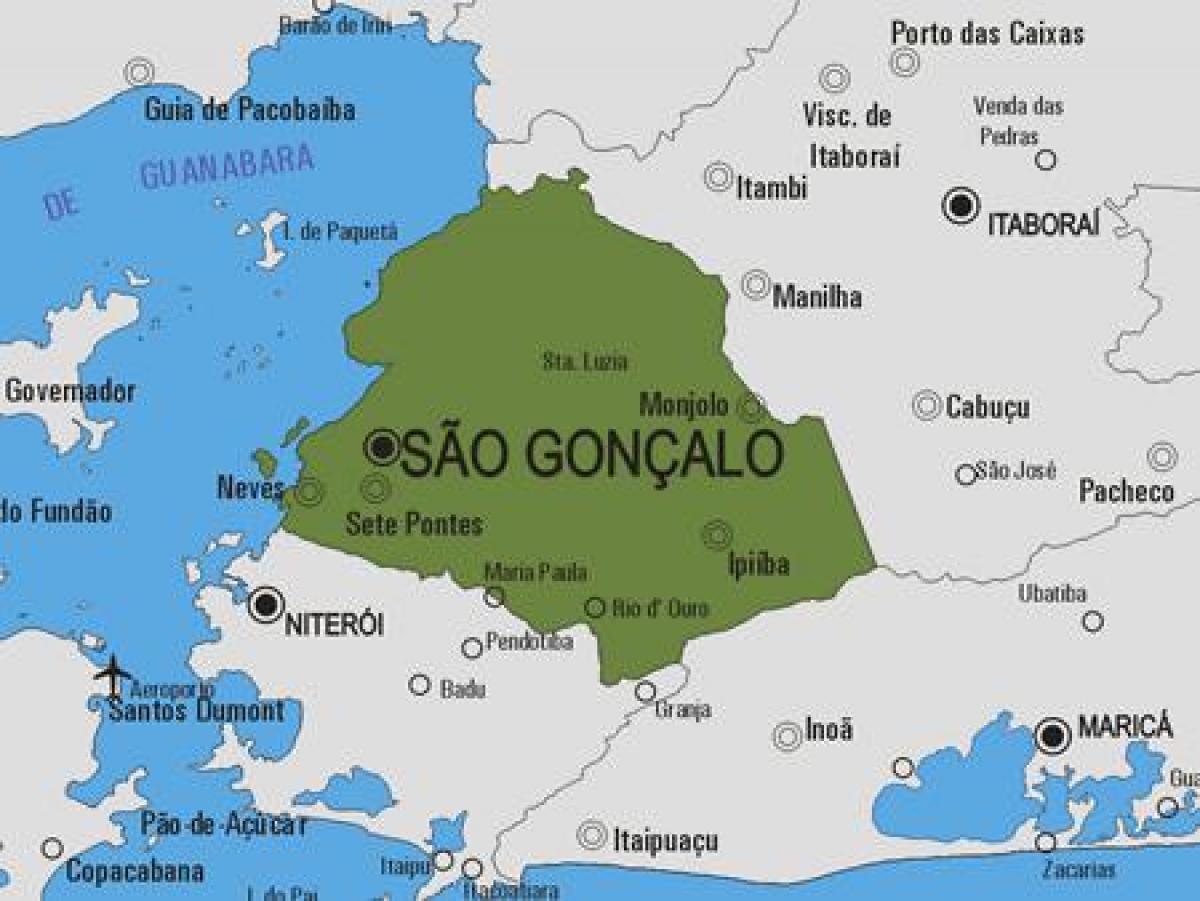 Kaart van São Gonçalo gemeente