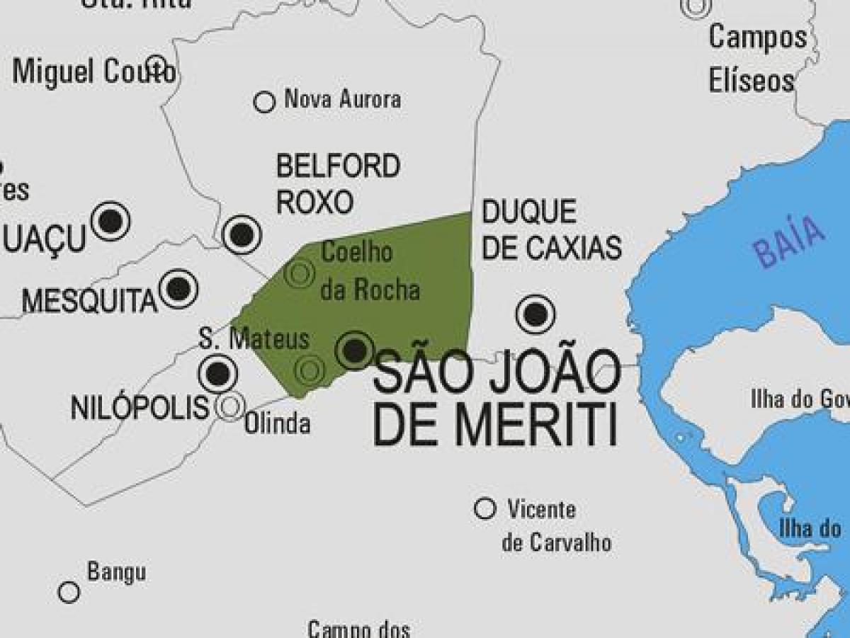 Kaart van São João de Meriti gemeente