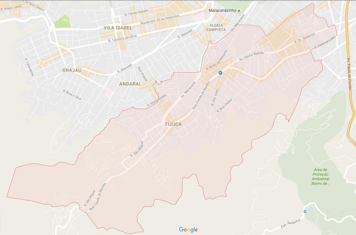 Kaart van Tijuca
