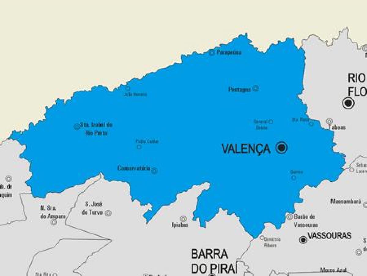 Kaart van Valença gemeente