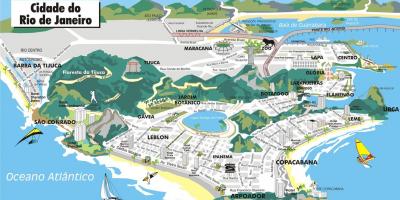 Kaart van 3d-Rio de Janeiro