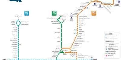 Kaart van de BRT Rio de Janeiro