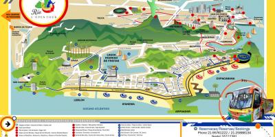 Kaart van de Toeristische Bus van Rio de Janeiro