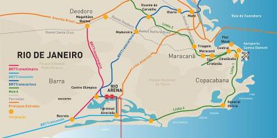 Kaart van Rio Arena locatie