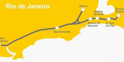 Kaart van Rio de Janeiro metro - Lijn 4