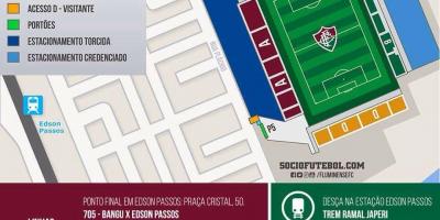 Kaart van het stadion Giulite Coutinho