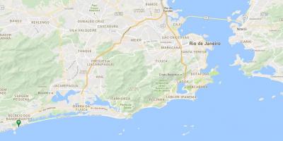 Kaart van strand Recreio dos Bandeirantes