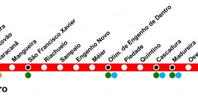 Kaart van SuperVia - Line Deodoro