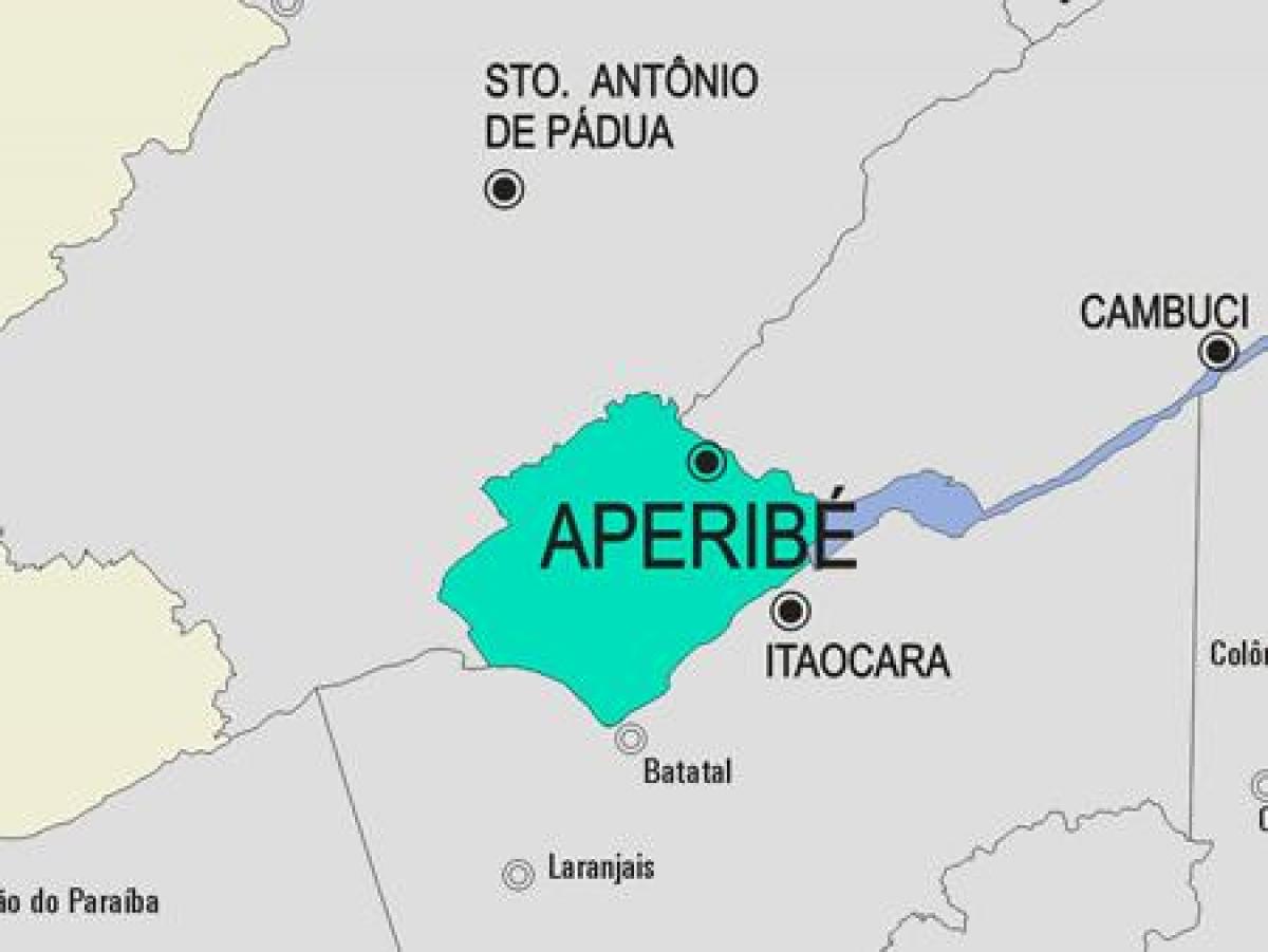 Kaart van de gemeente Aperibé