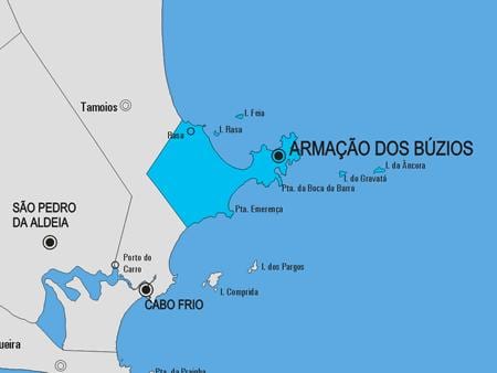 Kaart van Armação dos Búzios gemeente