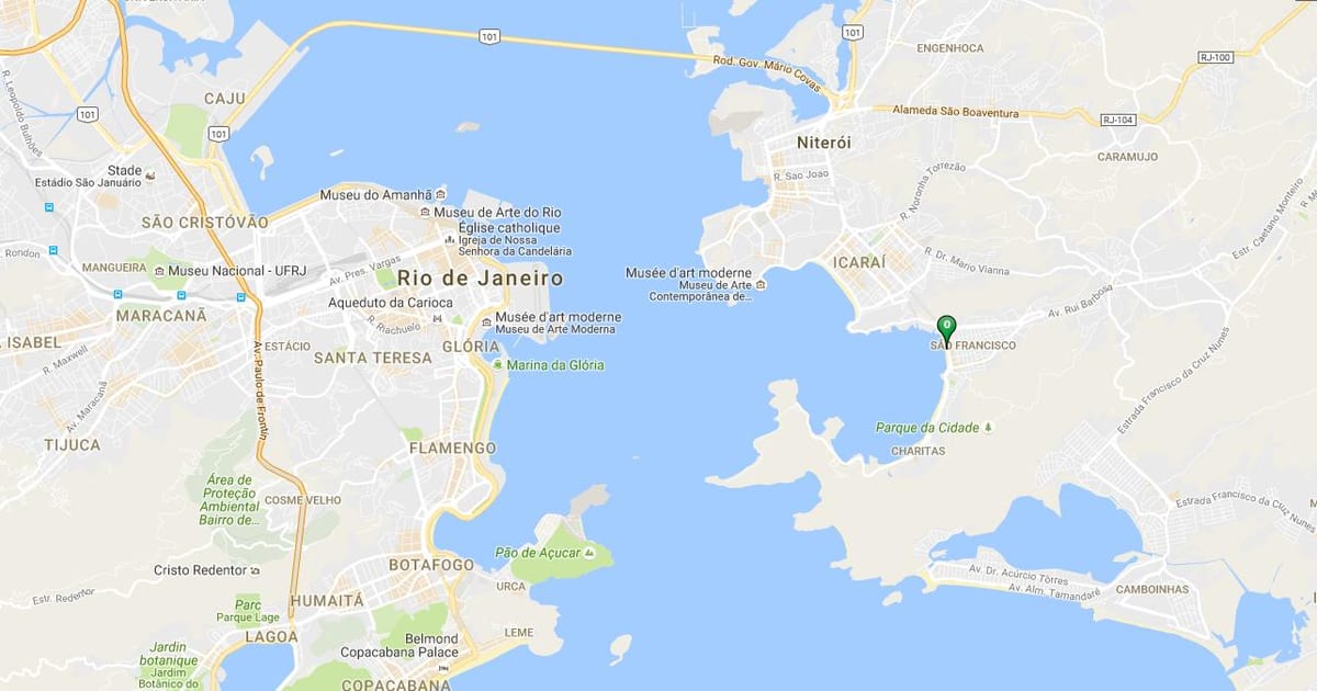 Kaart van het strand São Francisco