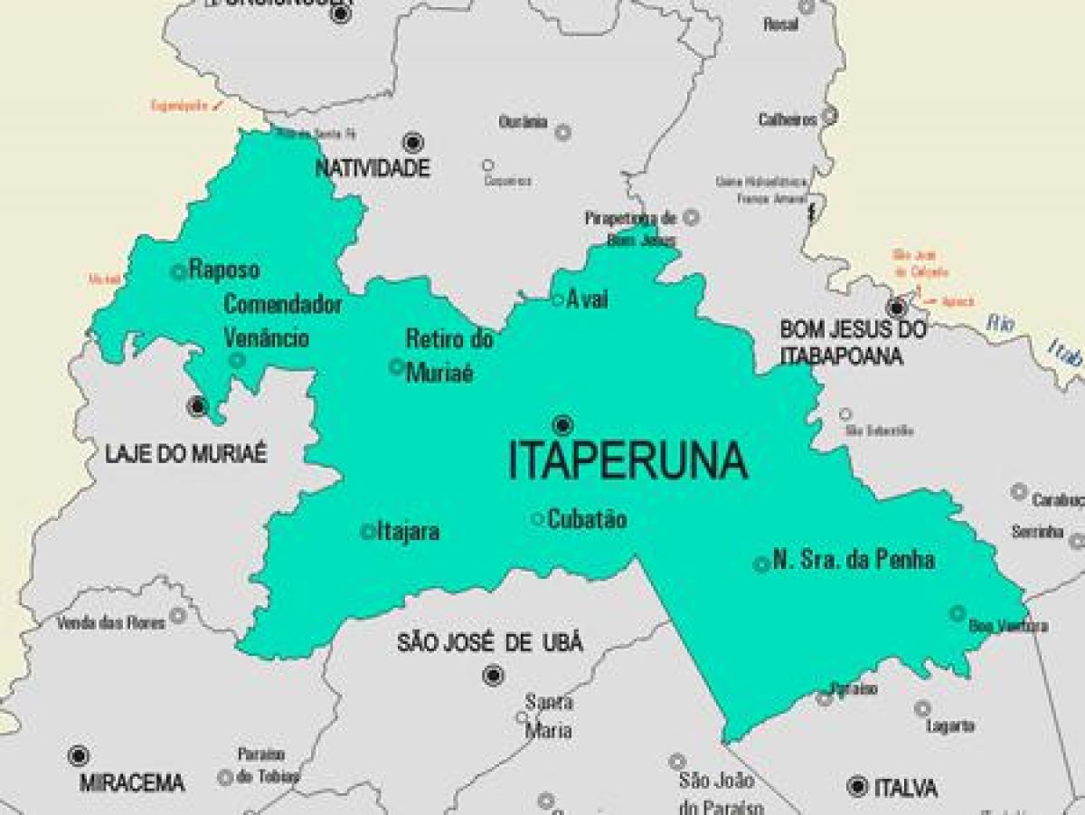 Kaart van de gemeente Itaperuna