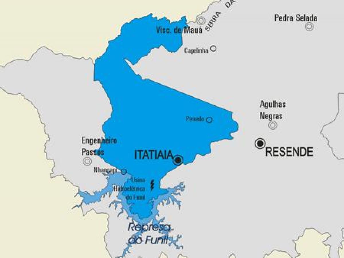 Kaart van de gemeente Itatiaia