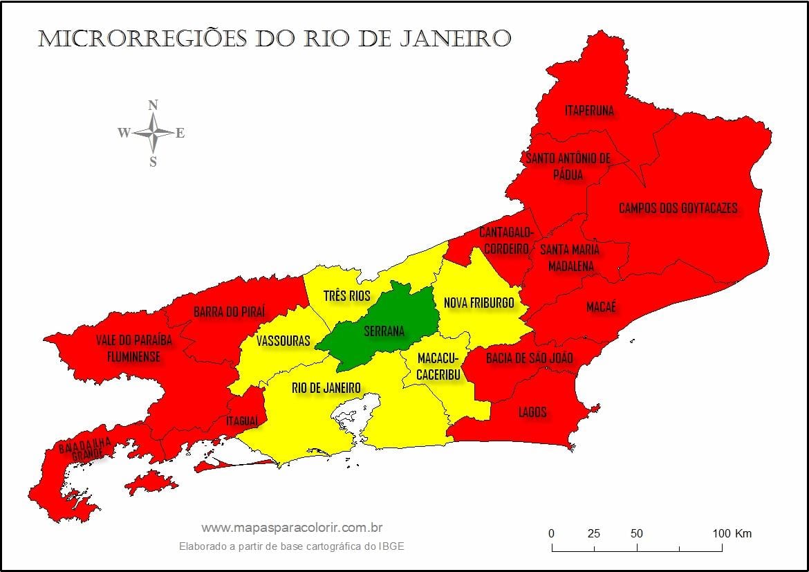 Kaart van micro-regio ' s Rio de Janeiro