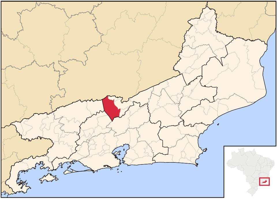 Kaart van Paraíba do Sul