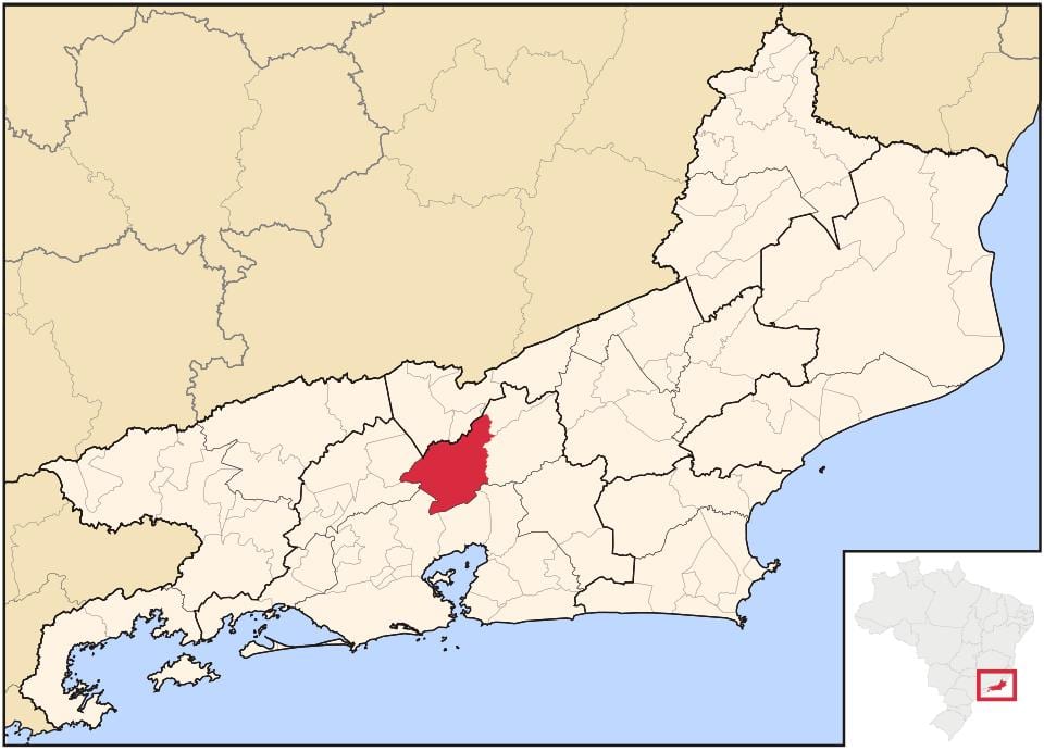 Kaart van Petrópolis