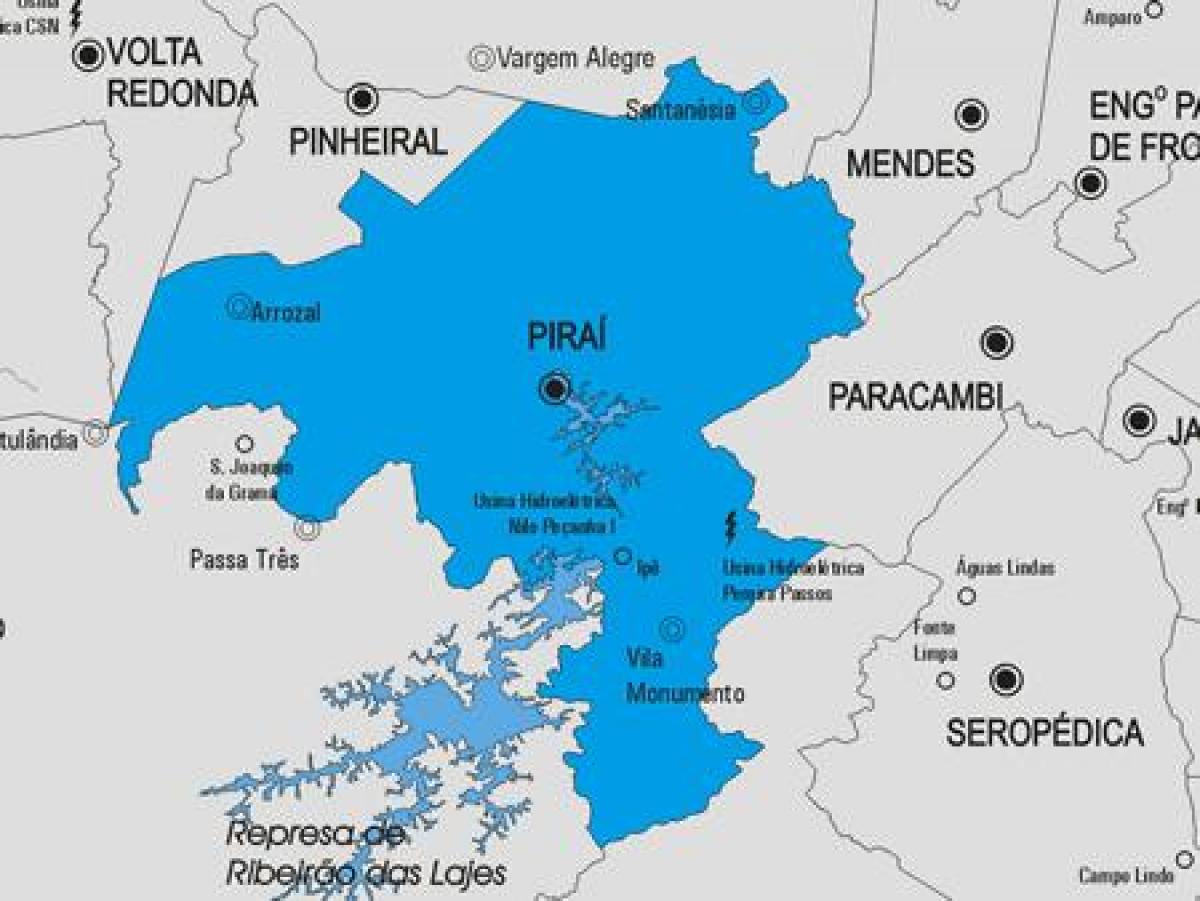 Kaart van de gemeente Piraí