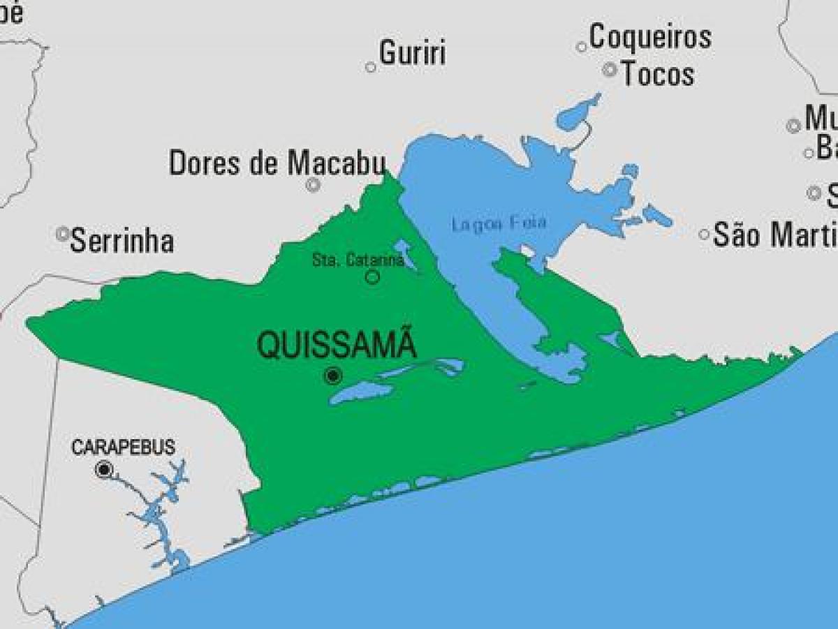 Kaart van de gemeente Quissamã