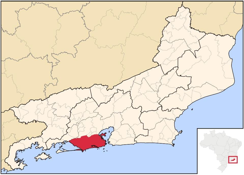Kaart van Rio de Janeiro