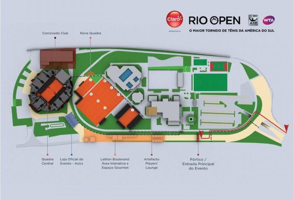 Kaart van Rio Open